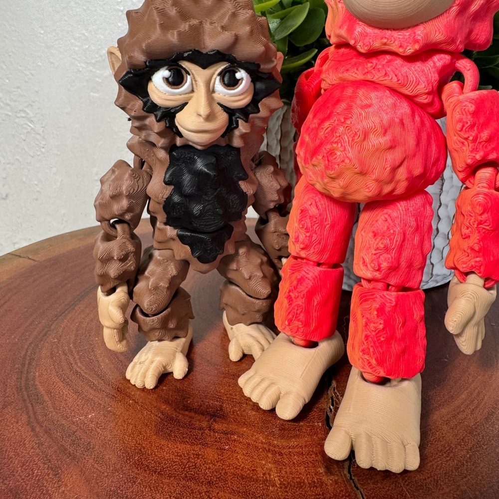 Punch The Monkey & His Orangutan Plush Fidget Toy 3D Printed - Picture 3 of 9